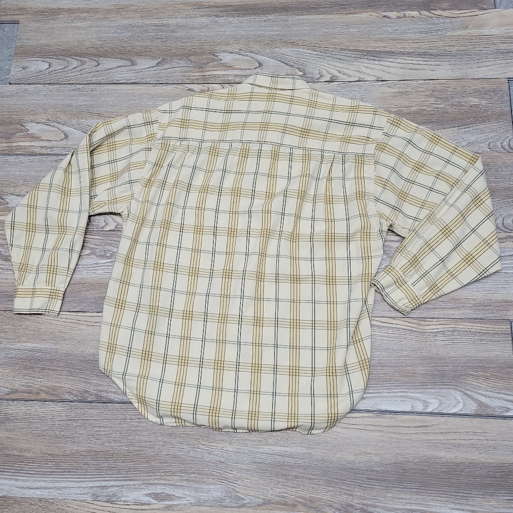 Eddie Bauer Men's Long Sleeve Button Up Shirt Size Medium Yellow - Picture 5 of 6